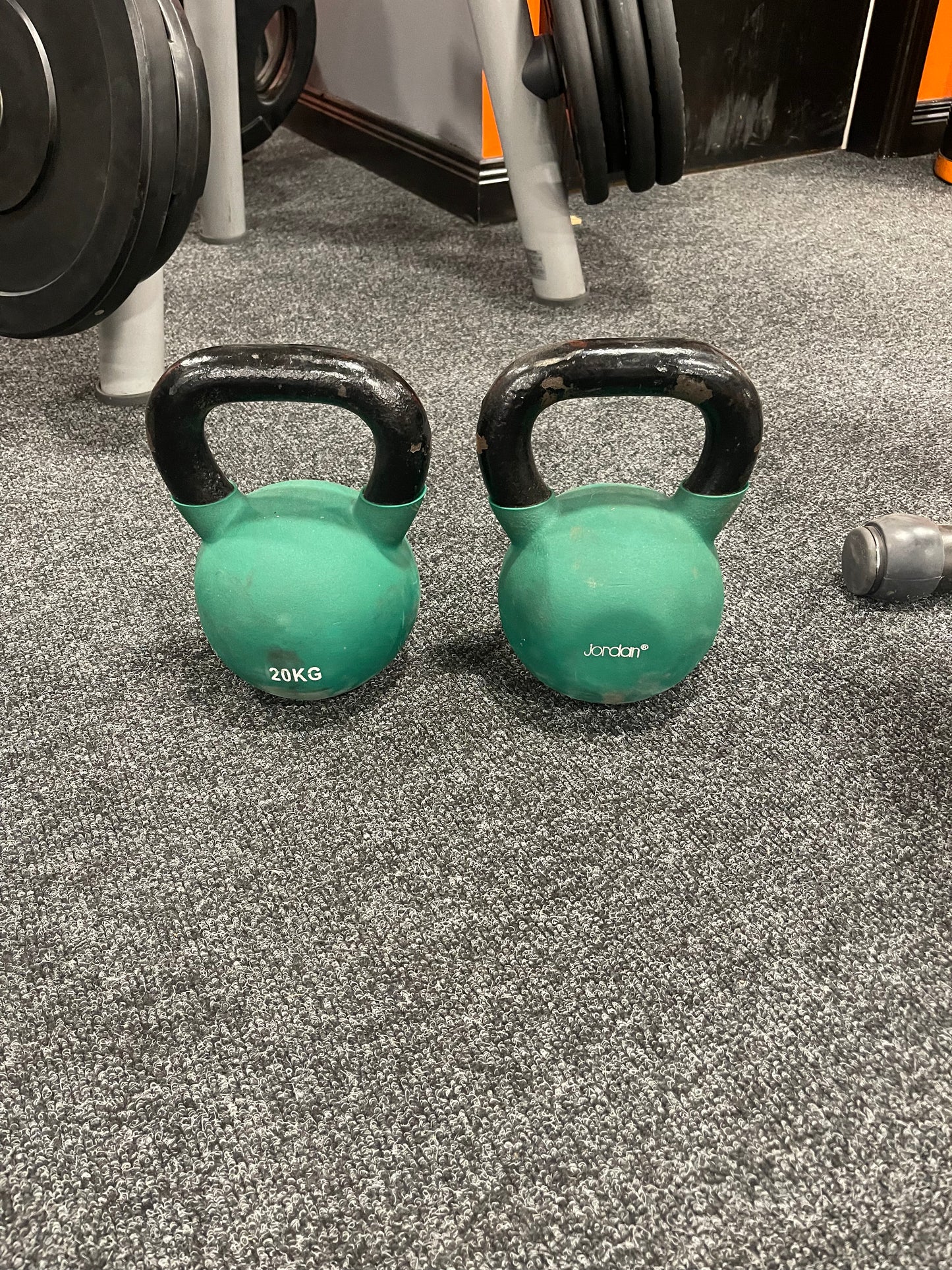 Jordan Coloured and cast Kettlebells 2 x 20kg